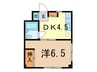 コーポ畠山 1DKの間取り