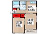 パークビル１７ 2DKの間取り