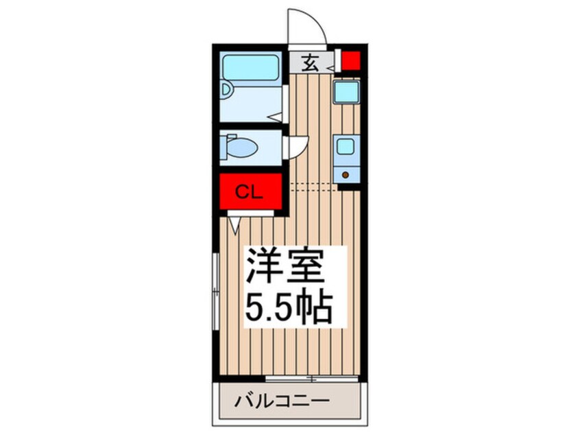 間取図 メルディア与野本町ⅡA