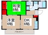 ストークハイムＢ 2DKの間取り