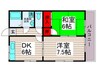 サンハイツ木村 2DKの間取り