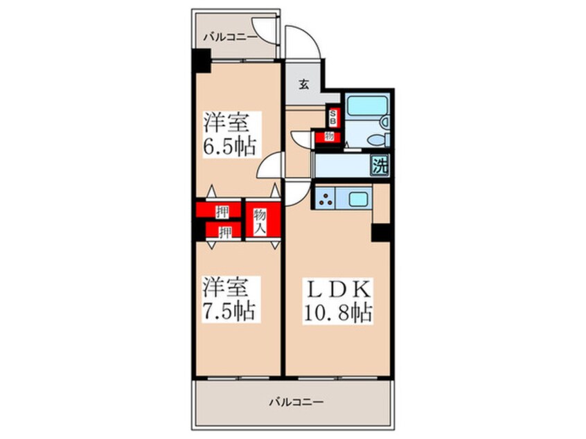 間取図 ﾘﾊﾞ-ｼﾃｨ21ｲ-ｽﾄﾀﾜ-ｽﾞ6号棟