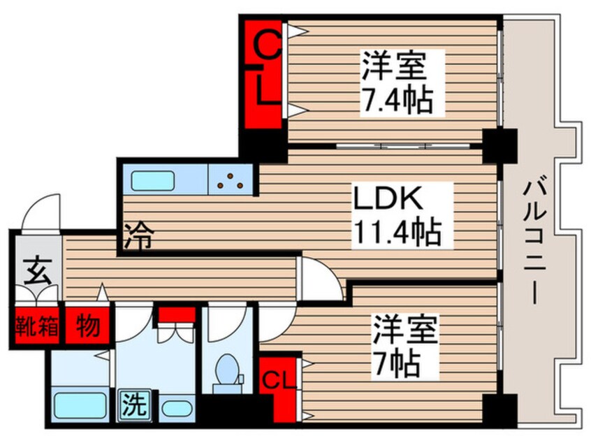間取図 ﾘﾊﾞ-ｼﾃｨ21ｲ-ｽﾄﾀﾜ-ｽﾞ6号棟