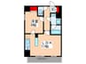 S-RESIDENCE新御徒町West 1LDKの間取り