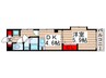 ガ－ネットコ－ト 1DKの間取り