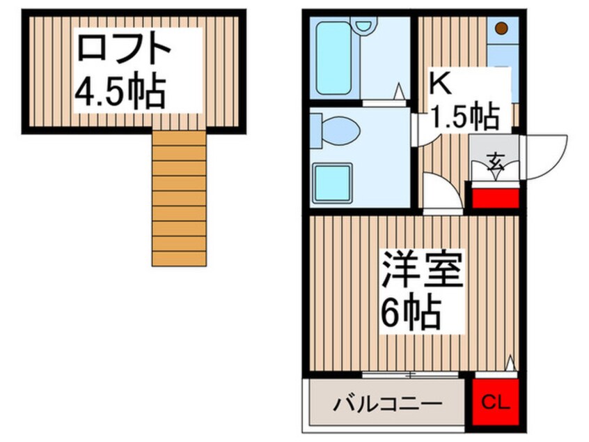 間取図 ｱﾒﾘｶﾝﾘﾊﾞﾃｨ-所沢ＨＩＲＯ