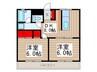 エレガンスシティ 2DKの間取り