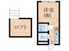 フェリスメイプル 1Rの間取り