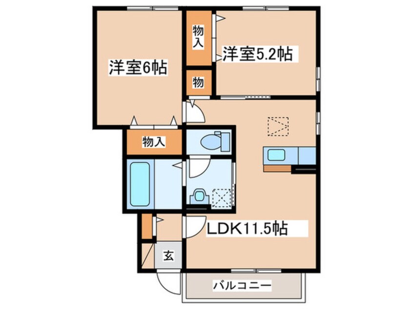 間取図 オークリーフ