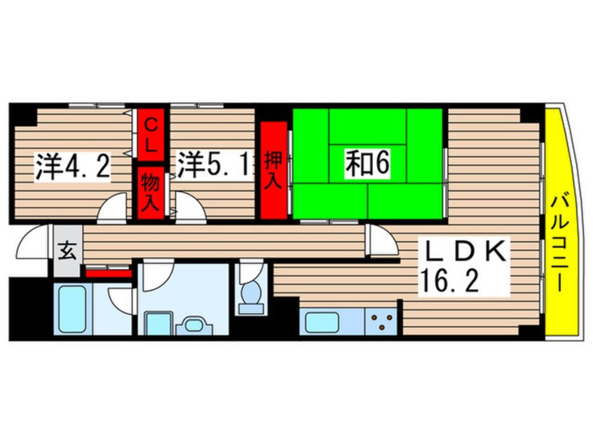 間取図 パラッツォ稲毛