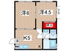 杉本コ－ポ 2Kの間取り