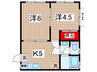杉本コ－ポ 2Kの間取り