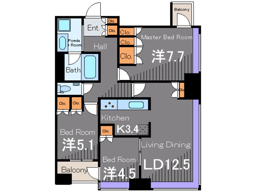 間取図 タワ－コ－ト北品川