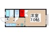 コ－ポユタカ 1Kの間取り