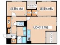 クレ－ル東海岸の間取図