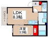 仮)ふじみ野市大原新築AP 1LDKの間取り