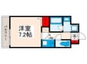 レフィールオーブ町屋駅前 1Kの間取り