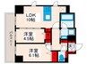レフィールオーブ町屋駅前 2LDKの間取り
