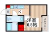 エトワール鶴ヶ島 1Kの間取り