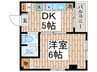 アーバンハイム蒲田 1DKの間取り