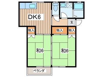 間取図 ハイツ鳥居戸 2