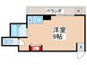高波マンション 1Rの間取り