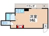 高波マンション 1Rの間取り