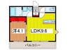 SIMODA大宮東大成町 1LDKの間取り