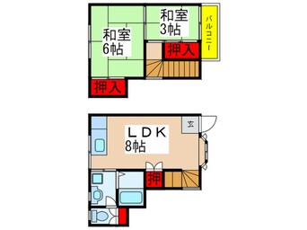 間取図 コーポラス丸秀Ｃ棟