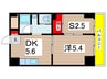 勝山ビル 1DK+Sの間取り