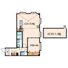 アルビオンカネコⅡ 1LDKの間取り