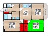 ハ－トピア小林 3DKの間取り