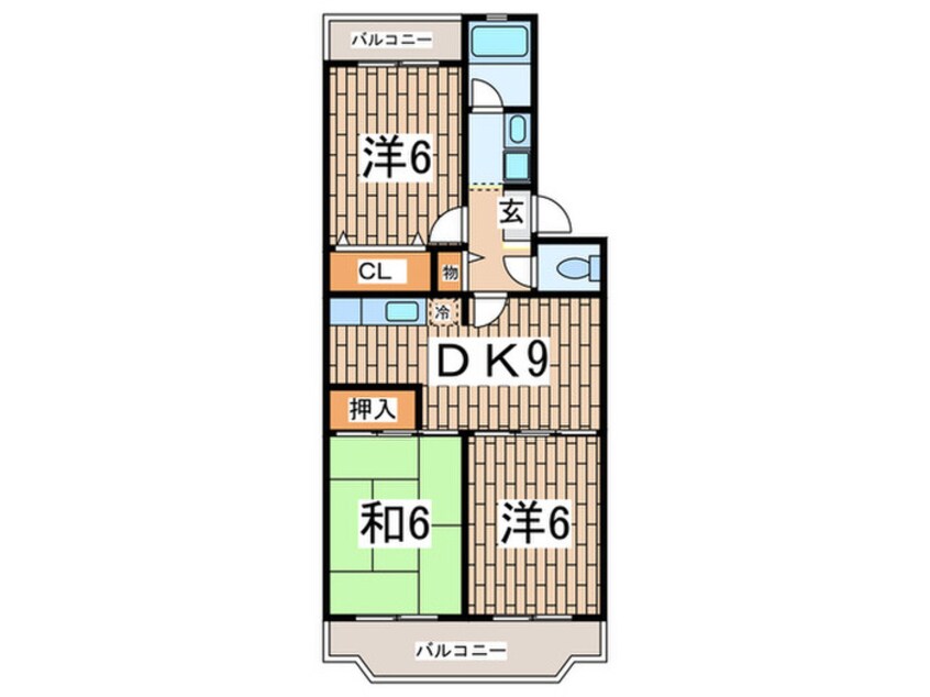 間取図 ビュ－テラス橘