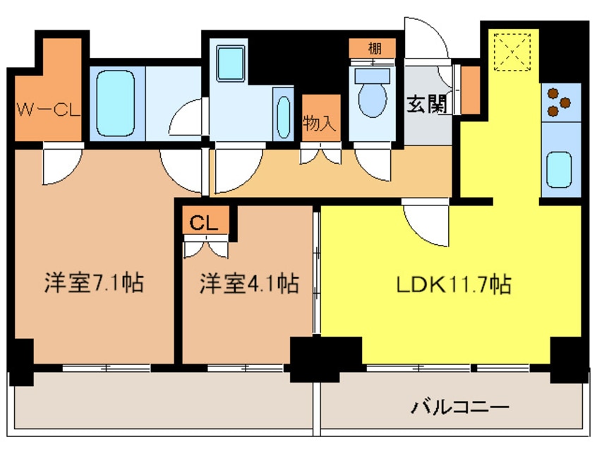 間取図 ヒュ－リックレジデンス茗荷谷