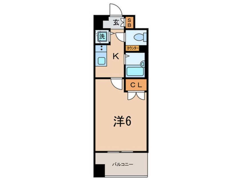 間取図 ﾒｲﾝｽﾃｰｼﾞ麻布十番Ⅱ（502）