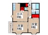 クレッセント堀の内 2DKの間取り