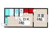 巳幸荘 1LDKの間取り
