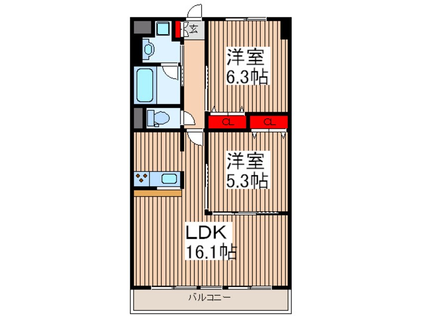 間取図 ロイヤルメドゥ北戸田