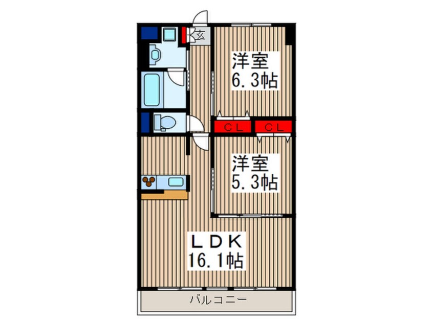 間取図 ロイヤルメドゥ北戸田