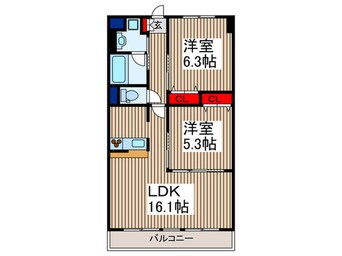 間取図 ロイヤルメドゥ北戸田