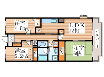 間取図 プレジデントミタマ