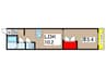 Ｌｉｋｅｓ葛城 1LDKの間取り