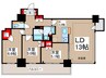 プラウドタワー平井(2208) 3LDKの間取り