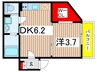 TF蘇我 1DKの間取り