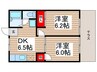 カミヤハイツ 2DKの間取り