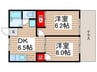 カミヤハイツ 2DKの間取り