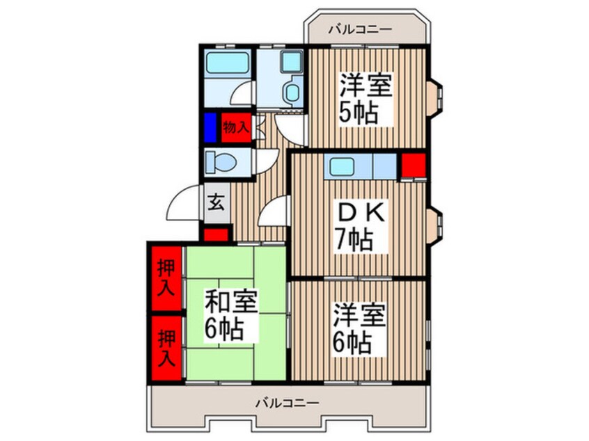 間取図 エスティームハイツ