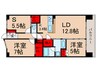 シティテラス東陽町(905) 2LDK+Sの間取り