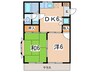 ファミ－ラシオン 2DKの間取り