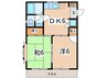 ファミ－ラシオン 2DKの間取り